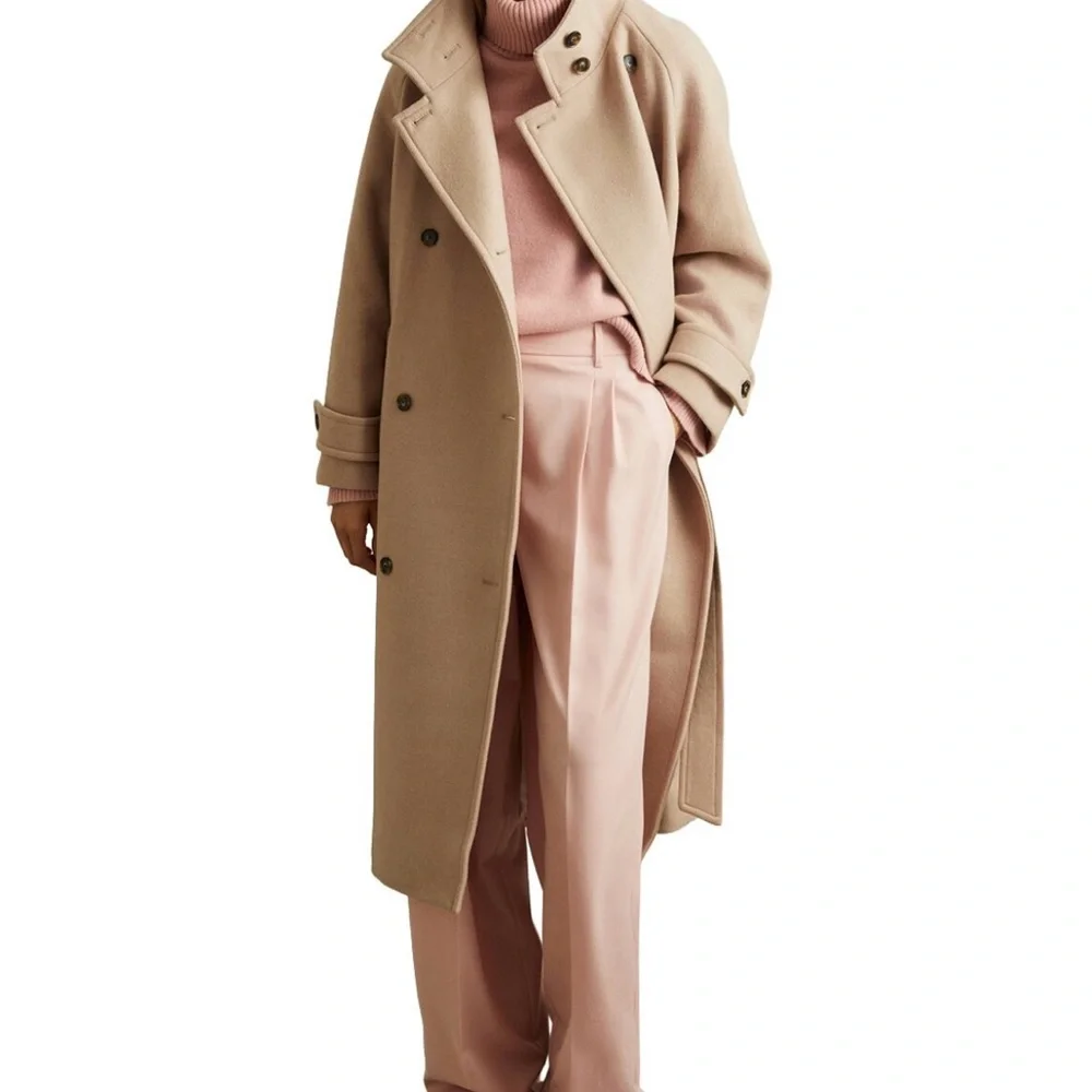 Reiss - NWT tan Wool Blend Coat - Picture 3 of 13